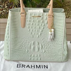 Joan Sea Glass Tri-Color Melbourne Leather Tote